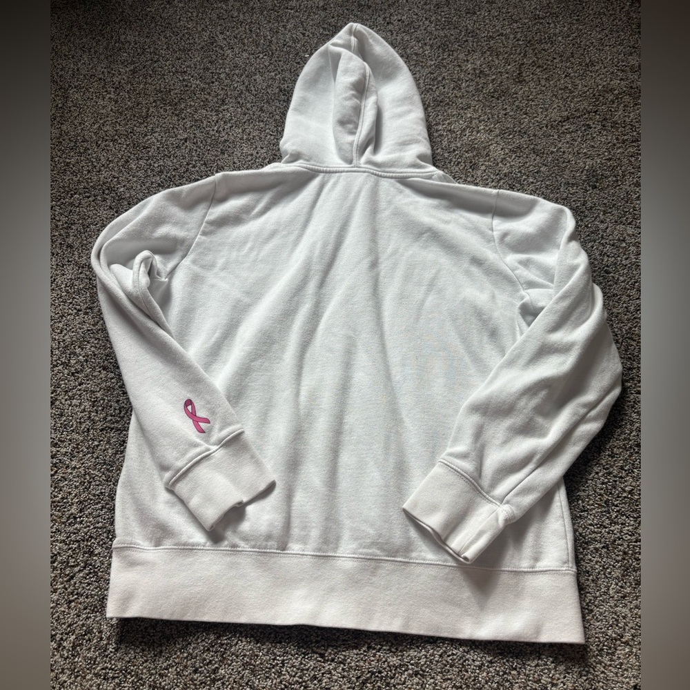 The North Face breast cancer awareness XL White Hoodie with Pink Logo - Picture 5 of 5